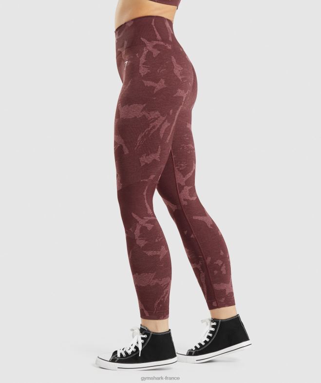 Gymshark adapter des leggings sans couture camouflage savane | brun cerise femmes 6HF28306